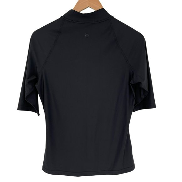 Lululemon Waterside UV Protection Short Sleeve Rash Guard Black W2CN9S Women XL - Picture 8 of 10